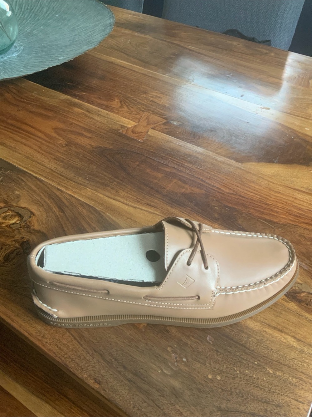 Sperry Men's Leather Boat Shoe in Light Brown